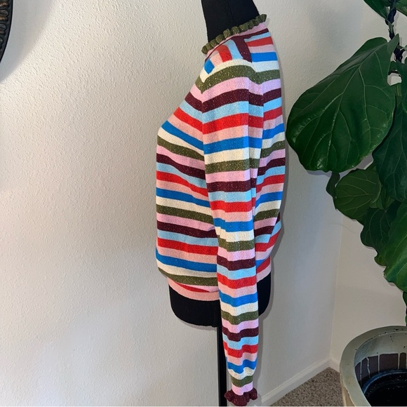 Boden Women’s Lara Sparkle Striped Cotton Blend Sweater Jumper Size 8 - Picture 7 of 16